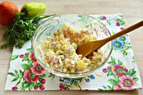 Новогодний салат Петушок. 06