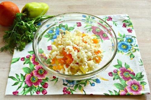 Новогодний салат Петушок. 03