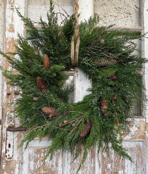 Рождественские венки - это прекрасный способ быстро праздничную атмосферу создать. 04