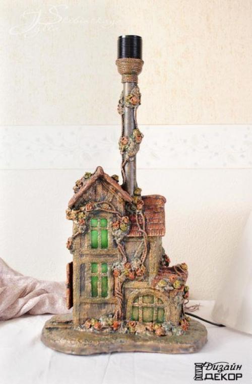 Лампа - дом своими руками. 08
