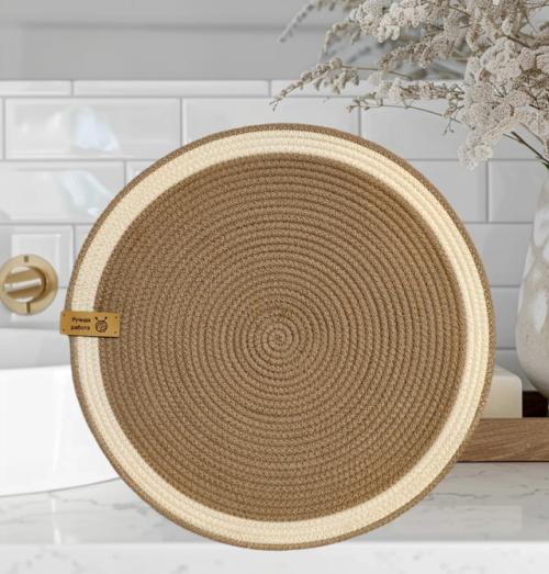 Салфетки и корзинки из хлопкового шнура прекрасно преобразят и дополнят интерьер вашей квартиры, добавят уют и стиль. 01