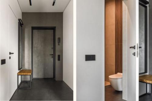 Современный брутальный интерьер квартиры - студии для молодого, креативного холостяка. 08