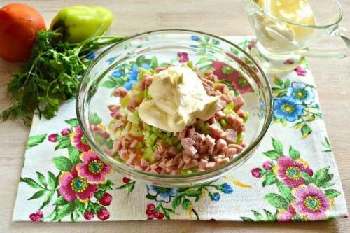 Новогодний салат Петушок. 05