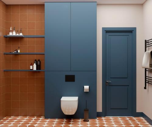 Проект интерьера квартиры с кухней - гостиной и небольшой спальней с этническими мотивами, 52 м 2. 07