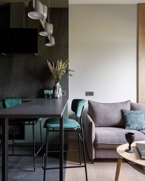 Лаконичный интерьер однокомнатной квартиры. 03