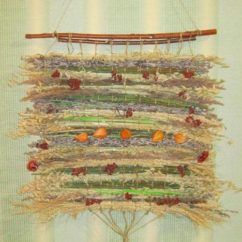 Экология в доме - тканые коврики из трав. 01