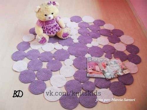 Коврики из круглых мотивов - идеи и схемы. 02