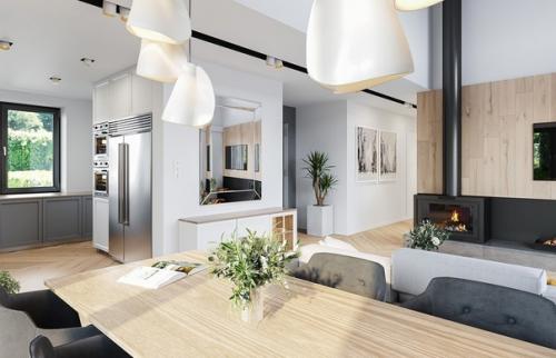 Эскизный проект одноэтажной виллы с террасой. 06