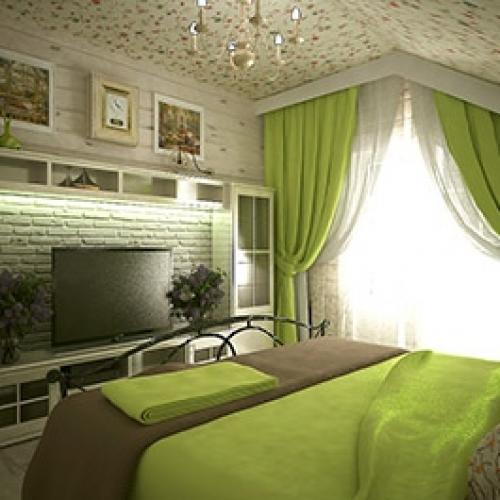 Оливковый цвет в интерьере. 05