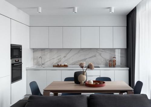 Кухня - гостиная с идеальным цаетовым решением. 01