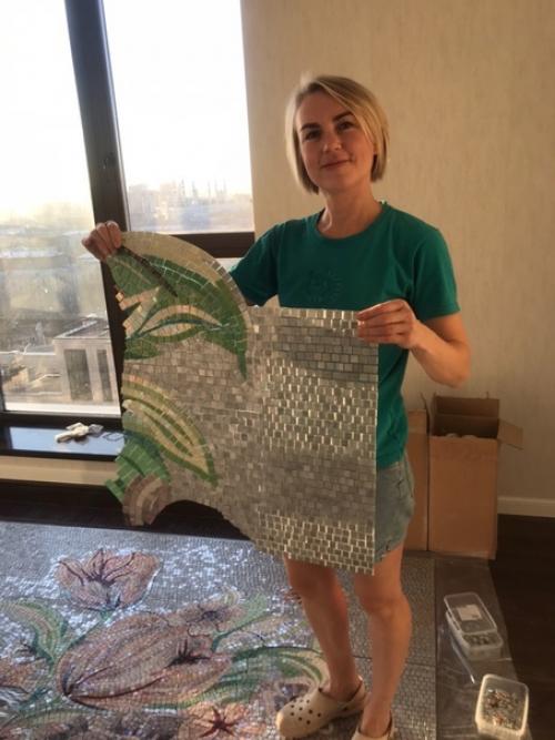 Смонтировали вчера это необыкновенное панно в ванную комнату! 05