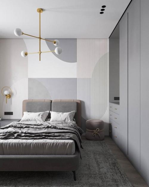 Стильный дизайн спальной комнаты. 01