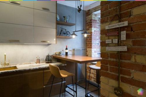 Квартира в индустриальном стиле с балконом в ванной комнате ч. 1. 06