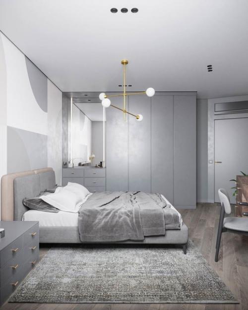 Стильный дизайн спальной комнаты. 02