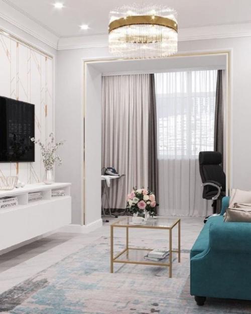 Классический интерьер квартиры с невероятно красивой мебелью. 09