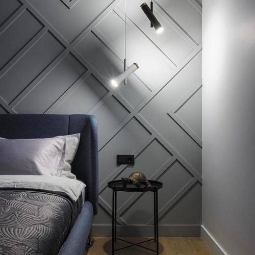 Интерьер кухни - гостиной и спальни в квартире площадью 100 м. 03