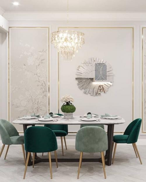 Классический интерьер квартиры с невероятно красивой мебелью. 03