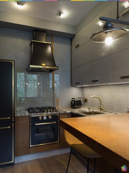 Квартира в индустриальном стиле с балконом в ванной комнате ч. 1. 07