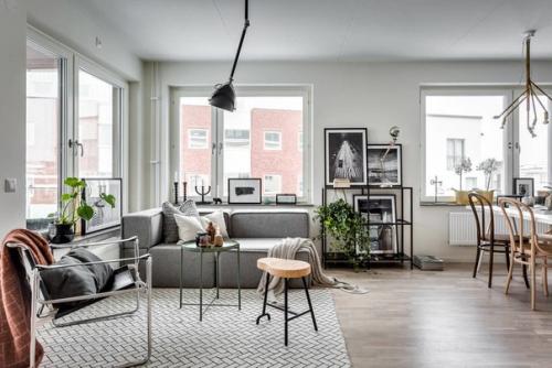 Часть 1. трёхкомнатная квартира в серой гамме в Стокгольме. 05