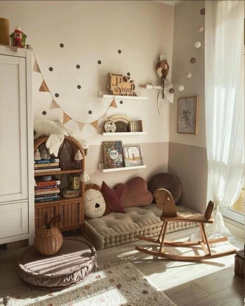 Интерьер загородного дома в натуральных оттенках. 08