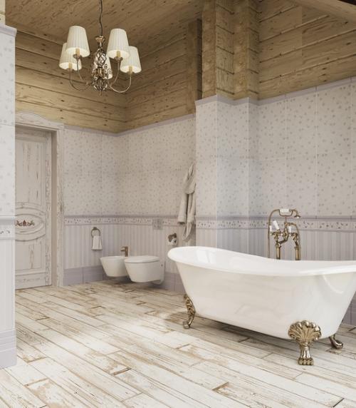 Роскошная ванная комната в загородном доме. 01