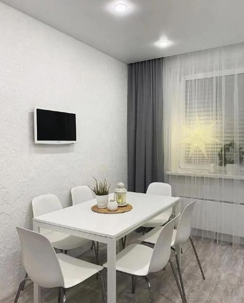 Волшебная атмосфера новогоднего украшения в кухне. 09