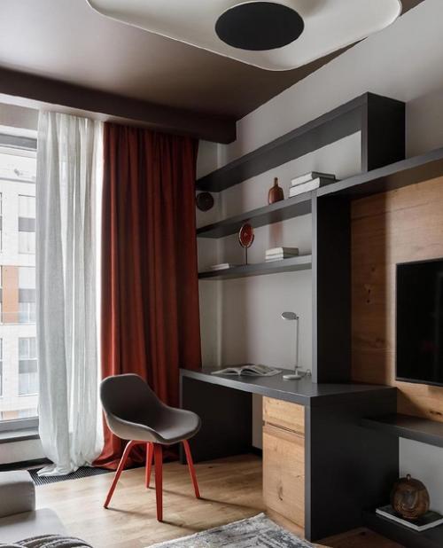 Дизайн: Practica.  Когда есть возможность сделать в квартире свой личный кабинет. 01