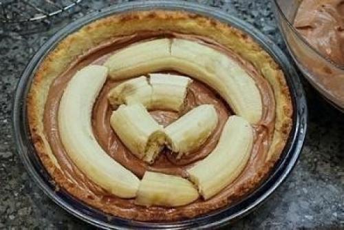 Торт с бананами и шоколадным муссом. 07