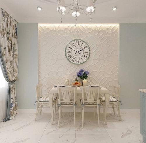 Кухня в нежно-голубом цвете. 03