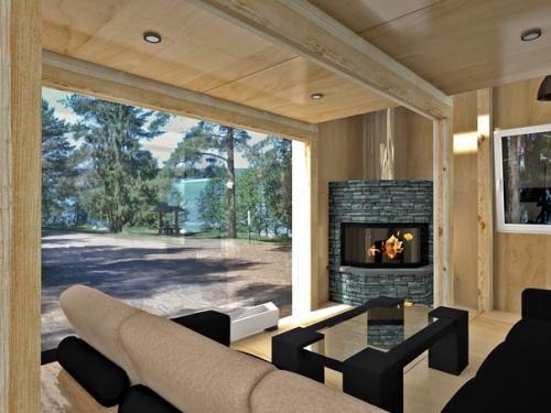 Дом 6 х 8 современная дача. 09