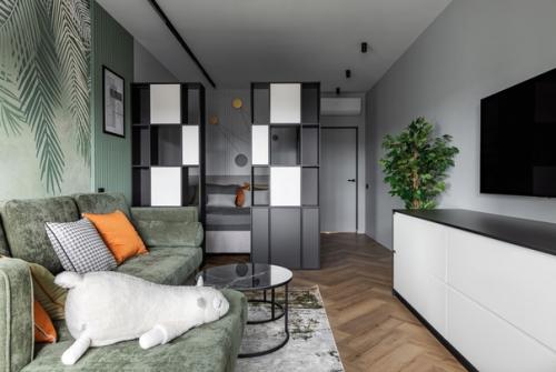 Три в одном: спальня - гостиная - рабочее место. 07