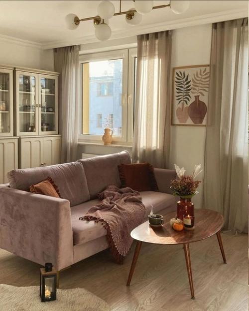 Интерьер загородного дома в натуральных оттенках. 03