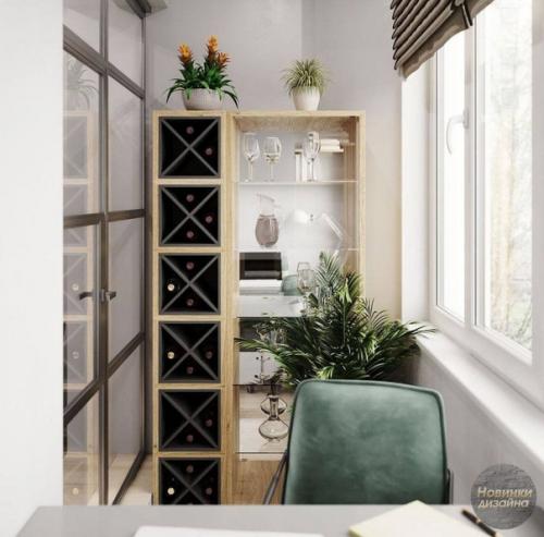 Одно из самых лучших цветовых сочетаний в дизайне интерьера квартиры: серая гамма, разбавленная приятными зелёными оттенками. 04