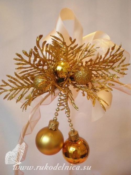 Новогодний букет из конфет. 06