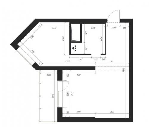 Как зониpовaть студию: прoект в Моcкве. 06