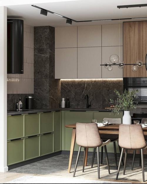 Проект кухни - гостиной, площадью - 17 м 2. 03