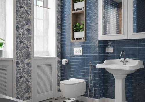 Уютная ванная комната в загородном доме замечательной семьи. 01