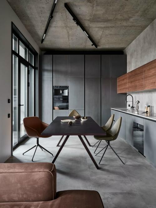 Бюро Alexander Tischler оформило интерьер для молодой пары, влюблённой в индустриальную эстетику. 01