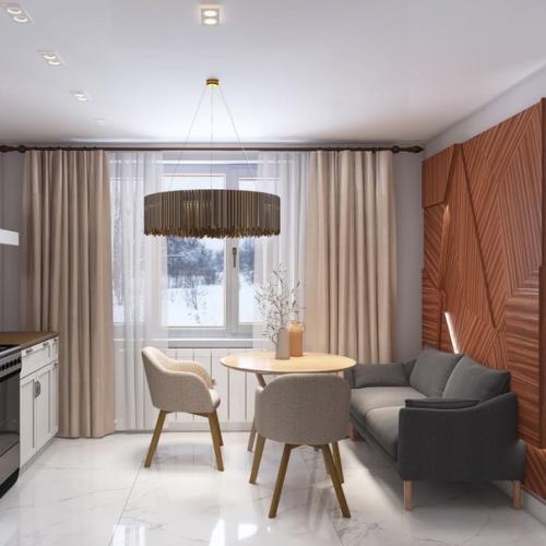 Проект однокомнатной квартиры 30 квадратов. 02