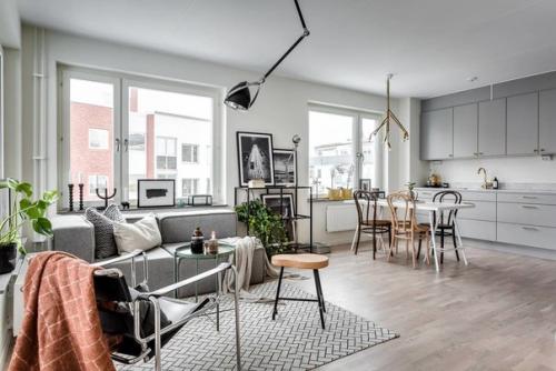 Часть 2. трёхкомнатная квартира в серой гамме в Стокгольме. 03