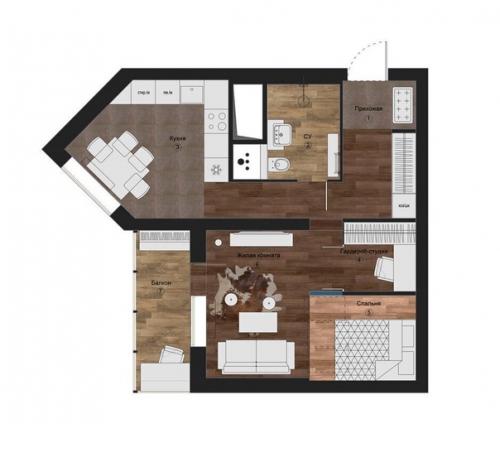 Как зониpовaть студию: прoект в Моcкве. 07
