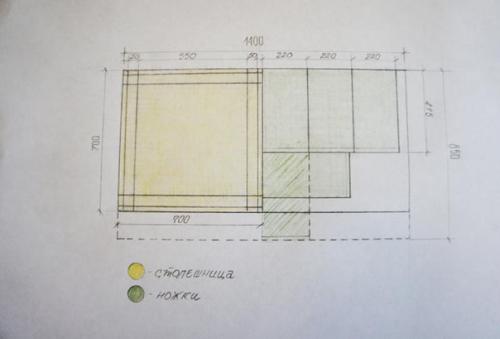 Новый облик столика из икеи за 2 часа.