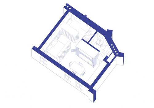 Оригинальный интерьер квартиры 36, 3 кв. 09