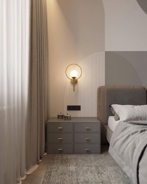 Стильный дизайн спальной комнаты. 05