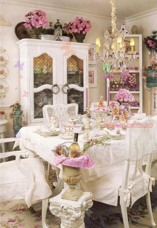 Интерьер в стиле шебби шик. 01