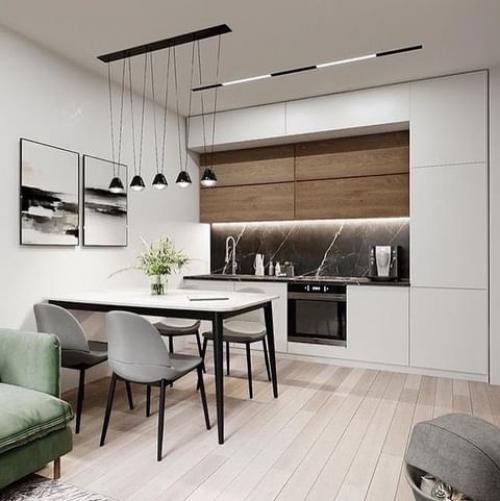 Стильная кухня - гостиная. 05