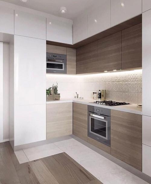 Кухня с зонированием.