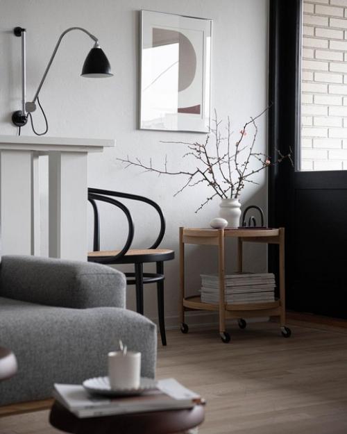 Мебель в скандинавской гостиной. 02