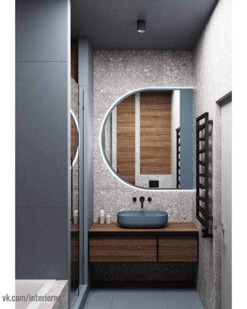Простой, но современный дизайн ванной комнаты! 01
