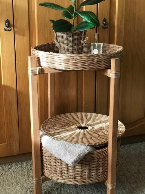 Плетеный столик.  Многофункциональный, удобный предмет интерьера. 04